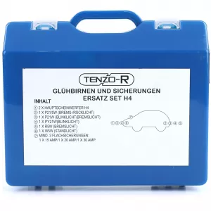Spare bulb box with fuses bulb set H4 P21 10-piece for car vehicle 12V