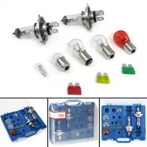 Spare bulb box with fuses bulb set H4 P21 10-piece for car vehicle 12V