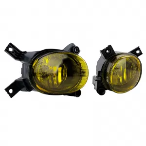 Clear glass fog light set yellow for Audi A3 8P1 8P7 A4 B7 8E B6 8H