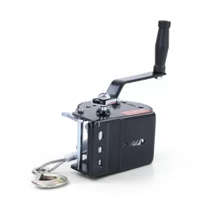 Hand winch trailer cable winch black with 10 meter steel cable 800 kg