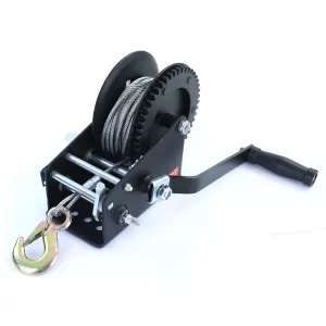 Profi 1500kg Seilwinde Handwinde mit 10 Meter Drahtseil Schwarz