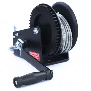 Profi 1500kg Seilwinde Handwinde mit 10 Meter Drahtseil Schwarz