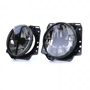 Clear glass headlights with black smoke crosshair for VW Golf 2 83-91