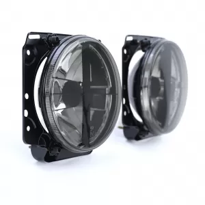 Clear glass headlights with black smoke crosshair for VW Golf 2 83-91