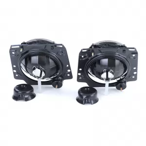 Clear glass headlights with black smoke crosshair for VW Golf 2 83-91