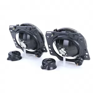 Clear glass headlights with black smoke crosshair for VW Golf 2 83-91