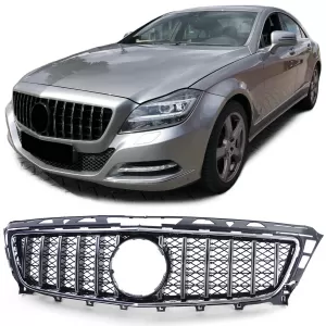 Sport grille chrome black for Mercedes CLS C218 X218 pre-facelift 11-14