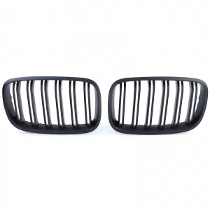 Double slat kidney grille performance black for BMW X5 E70 X6 E71 from 2006