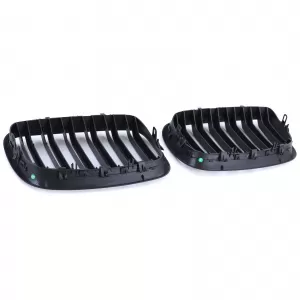 Double slat kidney grille performance black for BMW X5 E70 X6 E71 from 2006