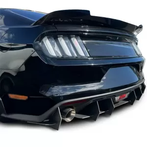 Sport rear diffuser CUP extension gloss black for Ford Mustang GT MK6 from 14