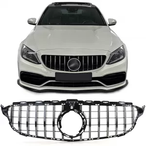 image-42-Sport hűtőrács fényes fekete króm Mercedes C-osztály W205 S205 18-21