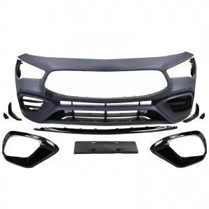Paraurti anteriore sportivo con finiture adatto per Mercedes CLA C118 dal 19-image-6198355