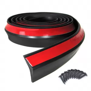 Front spoiler lip side skirts universal flexible 2.5m x 4.5cm black