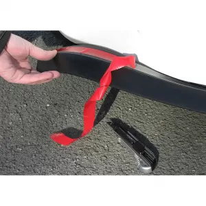 Front spoiler lip side skirts universal flexible 2.5m x 4.5cm black