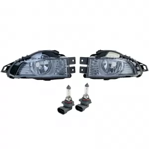 Clear Glass Fog Light Set Black Smoke for Opel Insignia 08-13