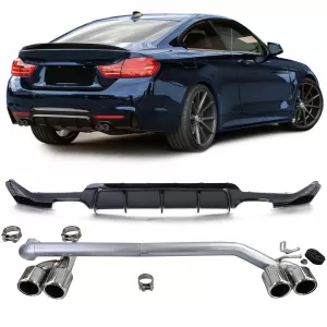 image-21-Fényes diffúzor + sport kipufogóvég BMW F32 F33 F36 425 428 430 modellekhez