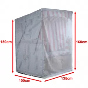 Premium protective cover for beach chair grey 160/150x135x100cm