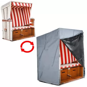 Premium protective cover for beach chair grey 160/150x135x100cm