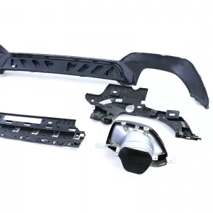 Diffusore posteriore sportivo lucido + terminali di scarico look 340 adatto per BMW Serie 3 G20 G21 320 330-image-6198845