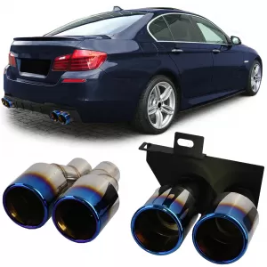 Tailpipe dual pipe conversion duplex titanium fits BMW F10 F11 520 523 525 528 530