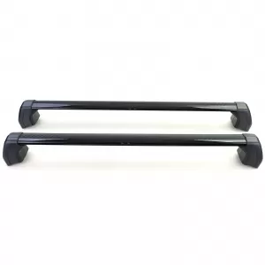 Supporti per barre portatutto in alluminio neri, adatti per Land Rover Defender 90 L663 dal 19-image-6198878
