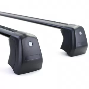 Supporti per barre portatutto in alluminio neri, adatti per Land Rover Defender 90 L663 dal 19-image-6198879