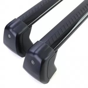 Supporti per barre portatutto in alluminio neri, adatti per Land Rover Defender 90 L663 dal 19-image-6198880