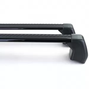 Supporti per barre portatutto in alluminio neri, adatti per Land Rover Defender 90 L663 dal 19-image-6198881