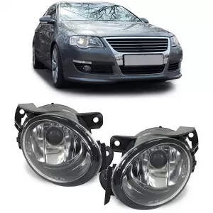 Clear glass fog light set for VW Passat B6 3C 05-10