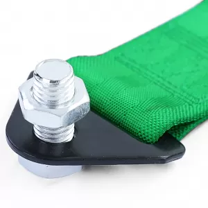 Tow hook racing tow strap made of fabric universal 21.5cm green