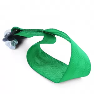 Tow hook racing tow strap made of fabric universal 21.5cm green