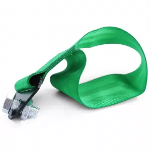 Tow hook racing tow strap made of fabric universal 21.5cm green