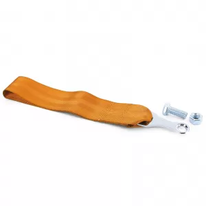 Tow hook motorsport tow strap made of fabric universal 26.5cm orange