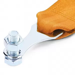 Tow hook motorsport tow strap made of fabric universal 26.5cm orange