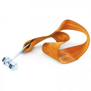 Tow hook motorsport tow strap made of fabric universal 26.5cm orange