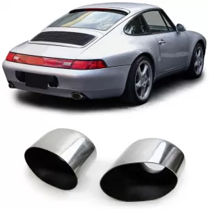 Exhaust tailpipes polished stainless steel suitable for Porsche 911 993 3.6 200kw 210kw