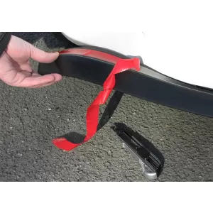 Front spoiler lip side skirts universal flexible 2.5m x 6.5cm black