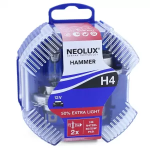NEOLUX by Osram - H4 Extra Light +50% 60/55W 12V Halogen Bulbs 2 pieces
