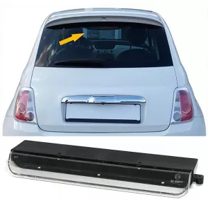 Third LED brake light clear glass black for Fiat 500 2007-2024