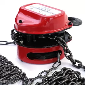 RAMROXX Pro 1000kg Cârlig de ridicare cu roată roșie, până la 4 metri-image-6199095
