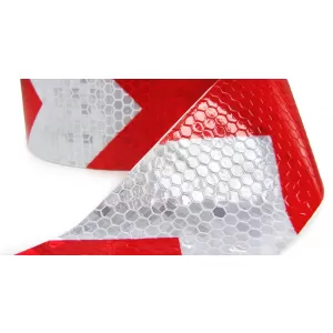 Signal tape marking tape barrier tape self-adhesive reflective red white 100m