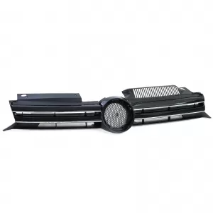 Sport Grille Radiator Grille Black Gloss with Chrome Strips for VW Golf 6 08-13