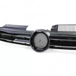 Sport Grille Radiator Grille Black Gloss with Chrome Strips for VW Golf 6 08-13