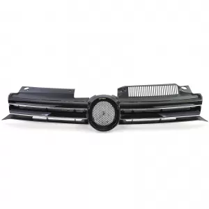 Sport Grille Radiator Grille Black Gloss with Chrome Strips for VW Golf 6 08-13
