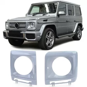 Headlight Frame Holder Covers Pair for Mercedes G-Class W463 12-18