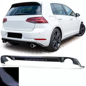 image-22-Sport hátsó diffúzor szimpla kipufogóvég mindkét oldalon fényes fekete VW Golf 7 GTI 17-21