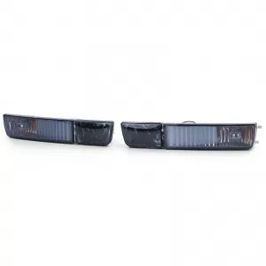 Clear glass fog lights with indicator black smoke for VW Golf 3 Vento 91-97