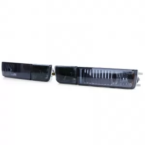 Clear glass fog lights with indicator black smoke for VW Golf 3 Vento 91-97