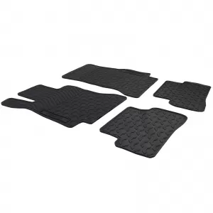 Car Rubber Floor Mats Black Premium Set for Mercedes C-Class W205 S205 14-22