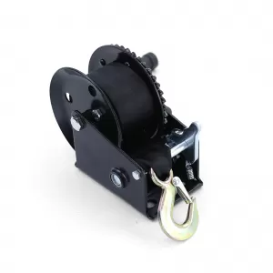 Profi 600kg Seilwinde Handwinde mit 8 Meter Gurt Schwarz für PKW Anhänger